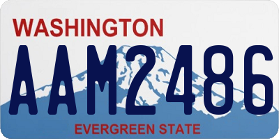 WA license plate AAM2486