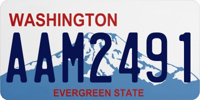 WA license plate AAM2491