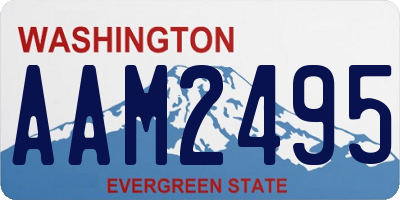 WA license plate AAM2495