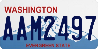 WA license plate AAM2497