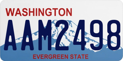 WA license plate AAM2498