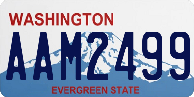 WA license plate AAM2499