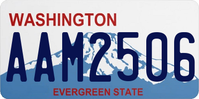 WA license plate AAM2506