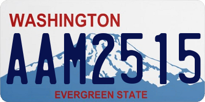 WA license plate AAM2515