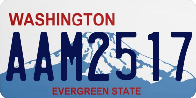 WA license plate AAM2517