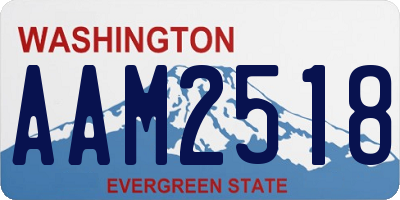 WA license plate AAM2518