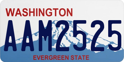WA license plate AAM2525