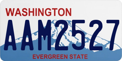 WA license plate AAM2527