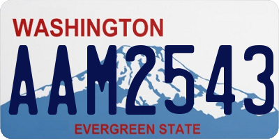 WA license plate AAM2543