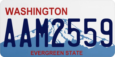 WA license plate AAM2559