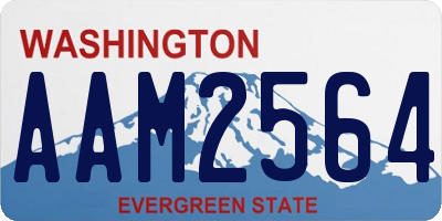 WA license plate AAM2564