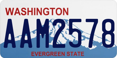 WA license plate AAM2578