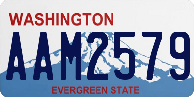 WA license plate AAM2579