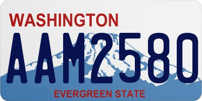 WA license plate AAM2580