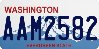 WA license plate AAM2582