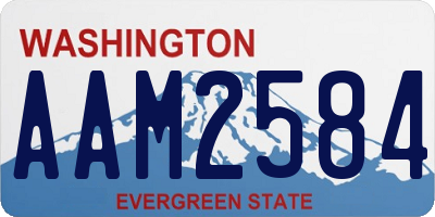 WA license plate AAM2584