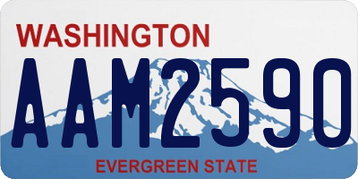WA license plate AAM2590