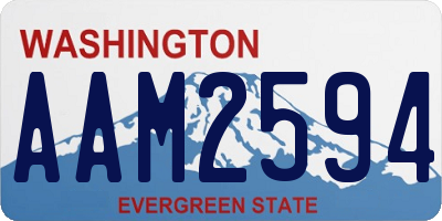 WA license plate AAM2594