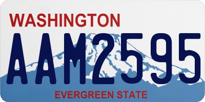 WA license plate AAM2595