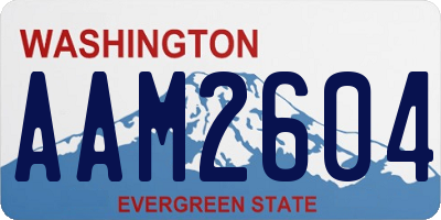 WA license plate AAM2604