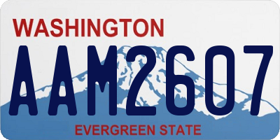 WA license plate AAM2607
