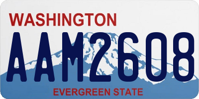 WA license plate AAM2608