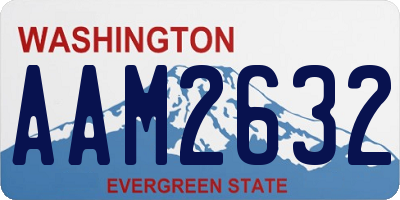 WA license plate AAM2632