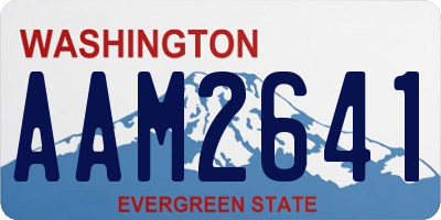 WA license plate AAM2641