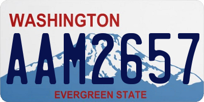 WA license plate AAM2657