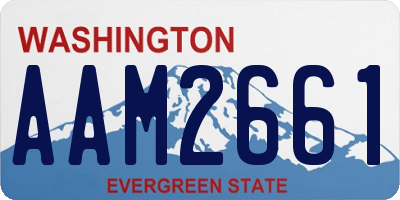 WA license plate AAM2661