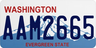 WA license plate AAM2665