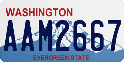 WA license plate AAM2667