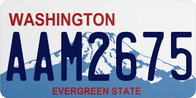 WA license plate AAM2675