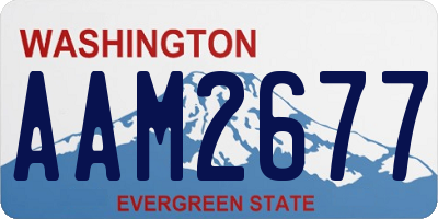 WA license plate AAM2677