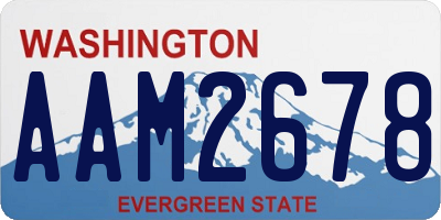 WA license plate AAM2678