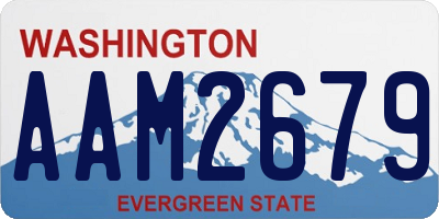 WA license plate AAM2679