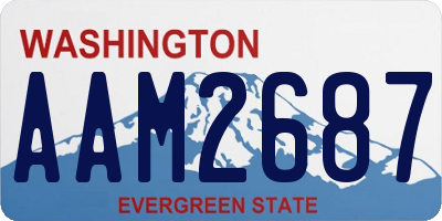 WA license plate AAM2687