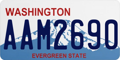 WA license plate AAM2690