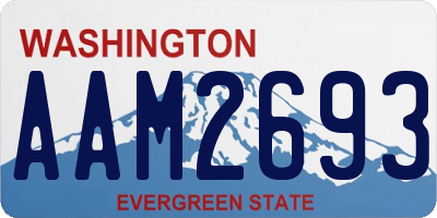 WA license plate AAM2693