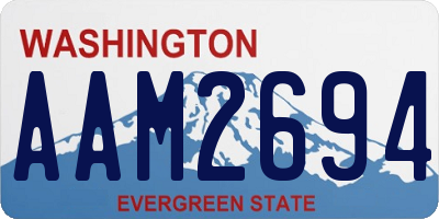 WA license plate AAM2694
