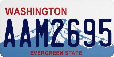 WA license plate AAM2695