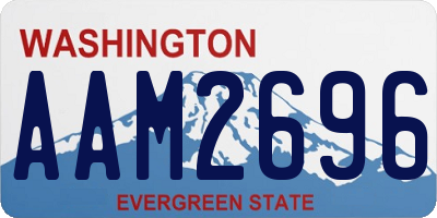 WA license plate AAM2696
