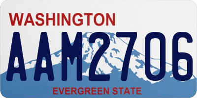 WA license plate AAM2706