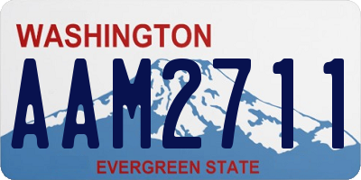 WA license plate AAM2711