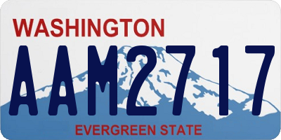 WA license plate AAM2717