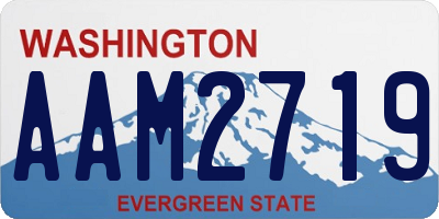 WA license plate AAM2719