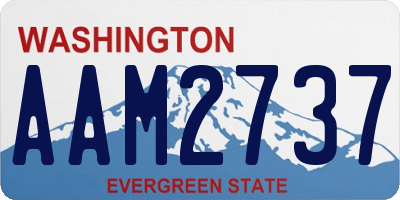 WA license plate AAM2737