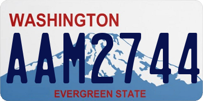 WA license plate AAM2744
