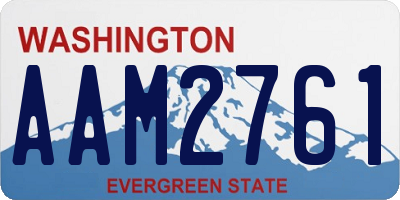 WA license plate AAM2761