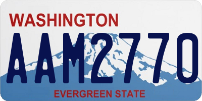 WA license plate AAM2770